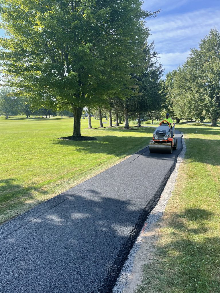 Installation of golf cart paths at Ontario Country Club