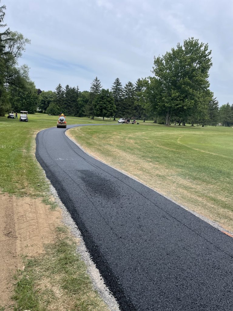 Installation of golf cart paths at Ontario Country Club